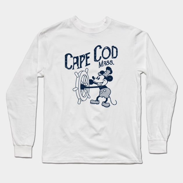 Steamboat Willie - Cape Cod Long Sleeve T-Shirt by ROBZILLANYC